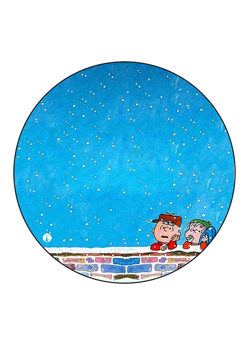 RKN Snoopy Printed Mouse Pad  Round  Multicolour