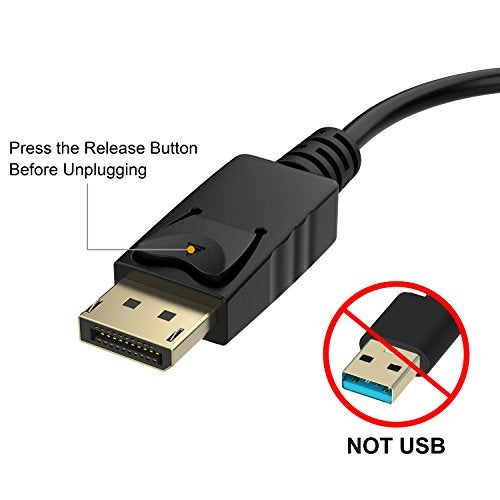 Moread DisplayPort (DP) to DVI Adapter, 2 Pack, Gold-Plated Display Port to DVI-D Adapter (Male to Female) Compatible with Computer, Desktop, Laptop, PC, Monitor, Projector, HDTV - Black - Image 4