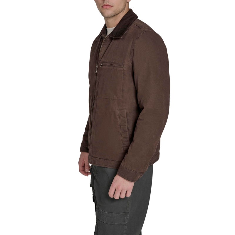 Levi's Men's Cotton Depot Jacket with Corduroy Collar, Chocolate Brown, Medium - Image 2