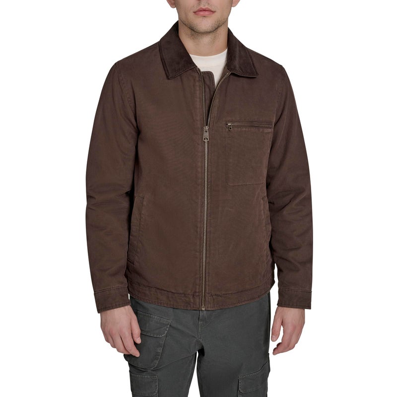 Levi's Men's Cotton Depot Jacket with Corduroy Collar, Chocolate Brown, Medium - Image 1