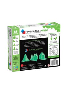 MAGNA-TILES Glow In The Dark 16-piece Set, Original 3d Magnetic Building Tiles, For Kids Ages 3+  - Image 2