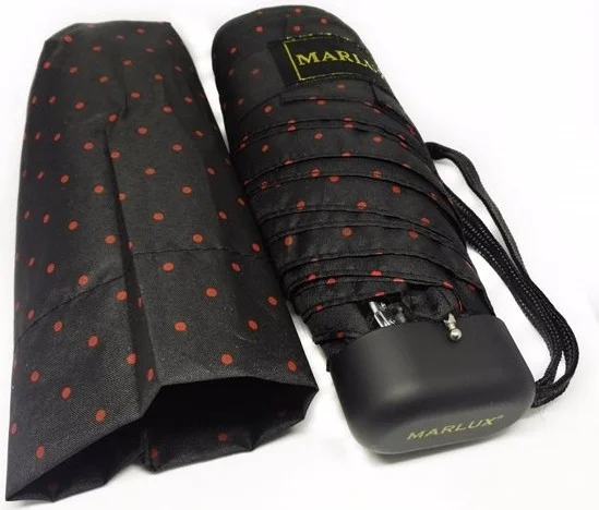 اليفن ماركت Marlux Mini Pocket Women's Umbrella, Red Polka Dot 17 Cm, Ultra Mini Umbrella