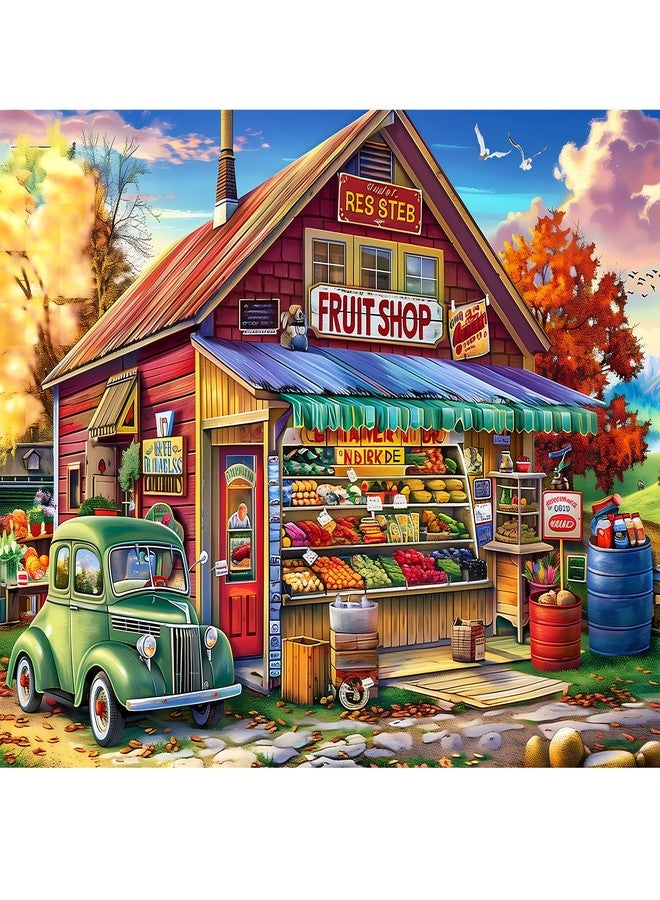 VOLUVOLU 500 Pieces Puzzle for Adults, Country Store Puzzles, Landscape Jigsaw Puzzles, Creative Play Holiday Party Gifts, Fun and Challenging Family Game for Adults Kids Seniors, 20.5x15 in - Image 1
