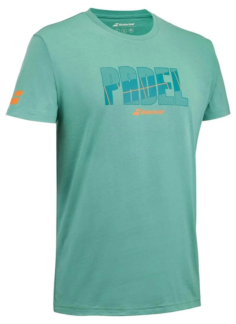 Babolat Babolat Padel Padel Cotton Tee Men-6Ms24441-8011, Color - Green, (French Brand)