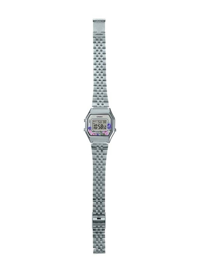 CASIO Women Stainless Steel Digital Wrist Watch LA680WA-4CDF - 45 mm - Silver - Image 4