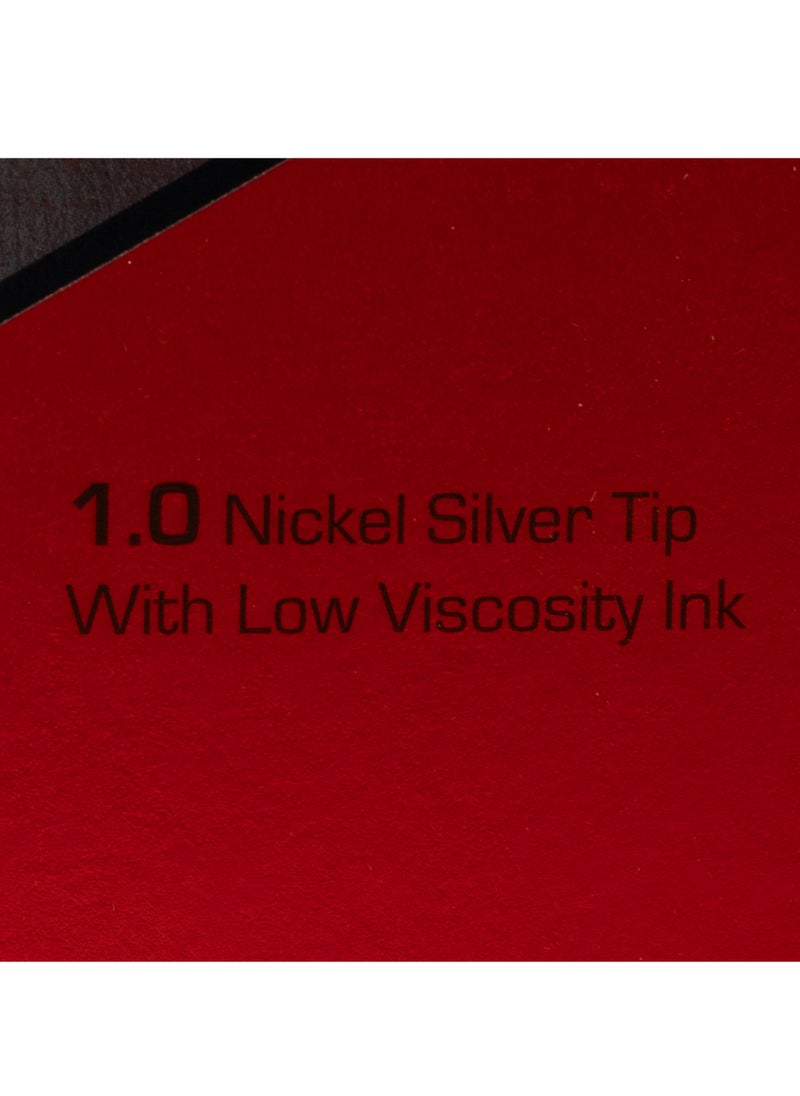 بريما قلم جاف أزرق 1.0 مم - عبوة جامبو 50 حبة، حبر جل منخفض اللزوجة لكتابة طويلة تصل إلى 2000 متر، رأس نيكل فضي، جسم بلاستيكي مريح مع خطوط قبضة، قابل لإعادة التعبئة - Image 5