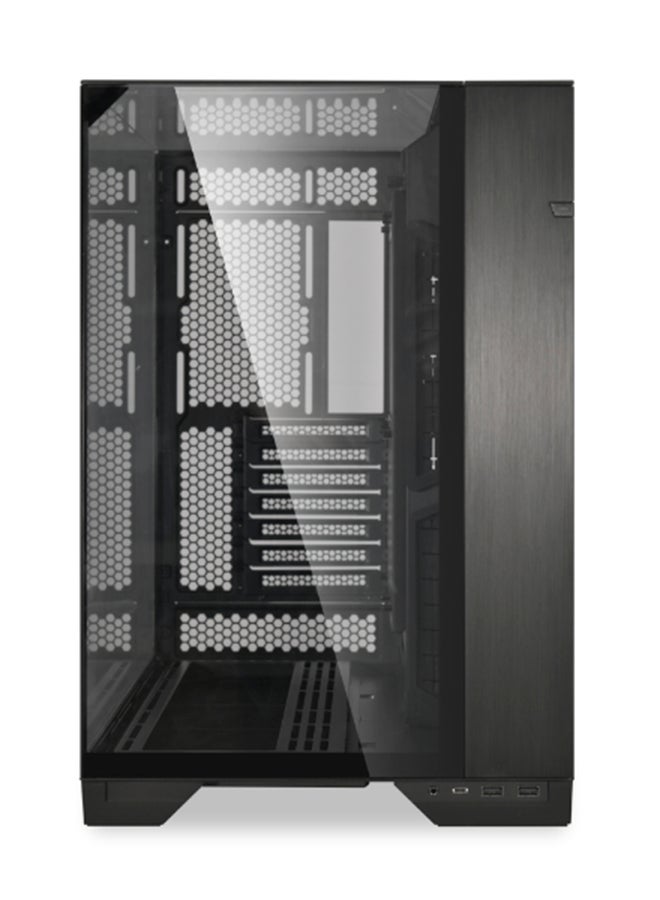 OLian Li O11 Vision Tower Computer Case, Steel & 4mm Tempered Glass Materials, 360mm Radiator & 8x 120mm Fan Support, Dual-Chamber Layout, Dust Filters, Cable Management, Black | O11VX