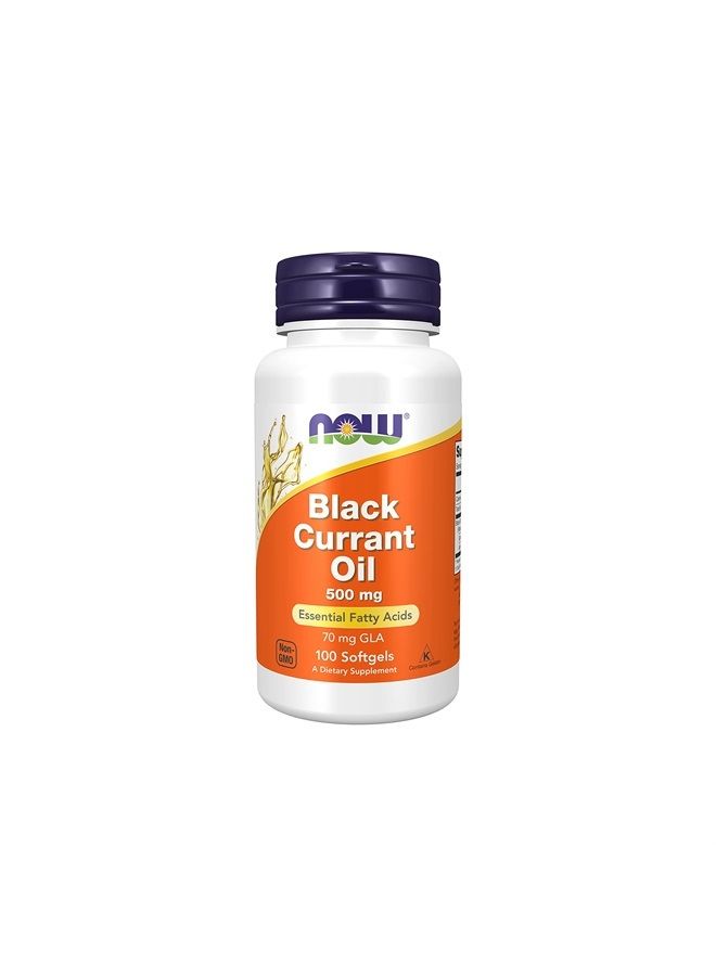 now Supplements, Black Currant Oil 500 mg with 70mg of GLA (Gamma-Linolenic Acid), 100 Softgels - Image 1