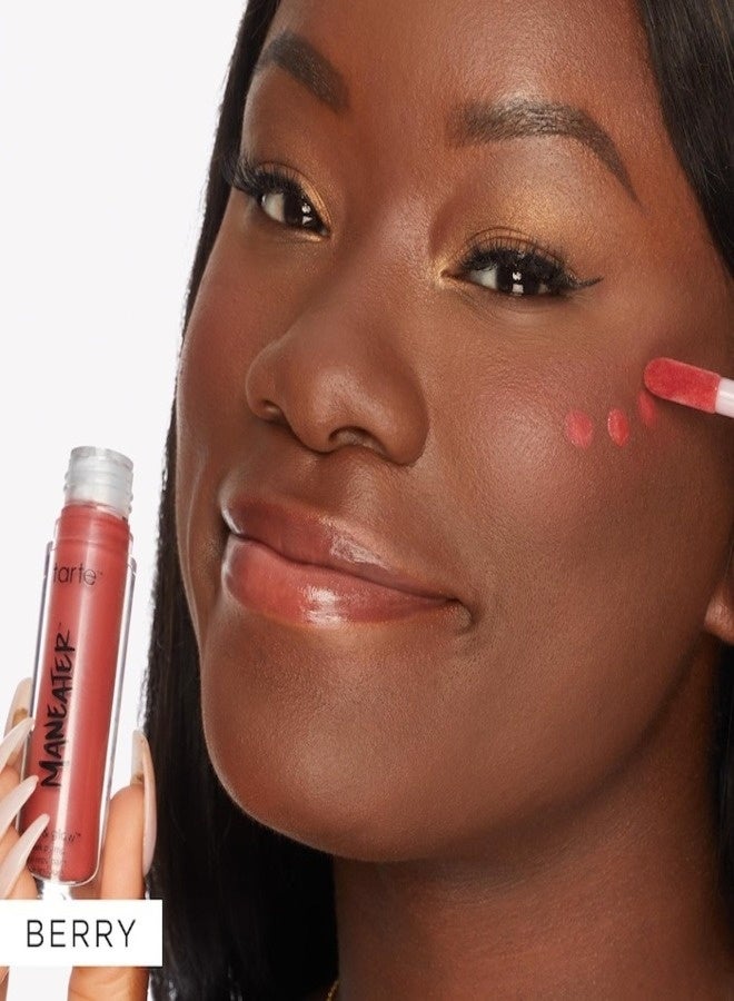 Tarte Cosmetics Tarte Maneater™ Blush & Glow™ Liquid Blush – Cheek Plump Berry | Berry Shade, Radiant Glow Finish, Buildable Liquid Formula, 8 mL - Image 2