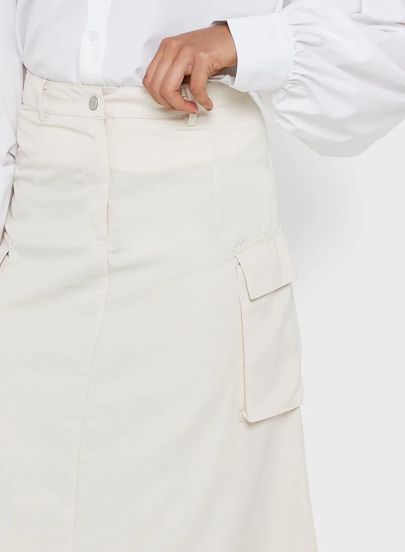 Montania Pocket Detail High Waist Skirt