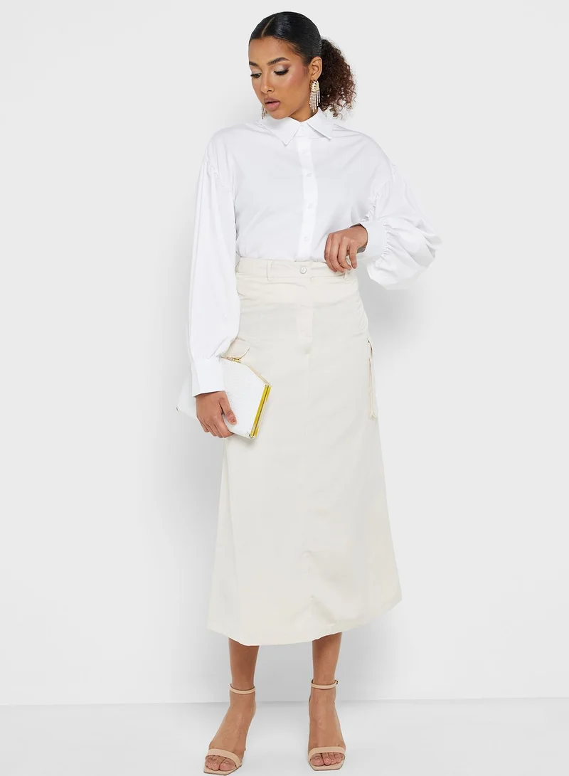 Montania Pocket Detail High Waist Skirt
