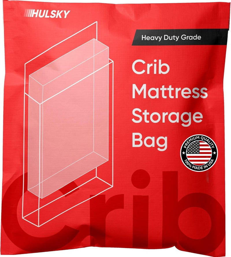 Hulsky Crib Mattress Storage Bag - Extra-Tough USA-Made 4 Mil Bag - Stronger Than Standard Bags - Best Protection for Moving or Storage - Waterproof, Extra Tear- and Puncture-Resistant - Image 1