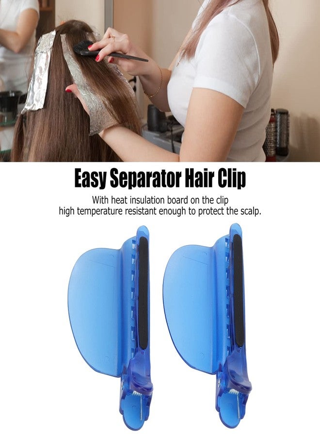 Ymiko Sectioning Clip, 2PCS Heat Insulation Easy Speed Separator Clip for Wig Extension Hair, Blue - Image 4