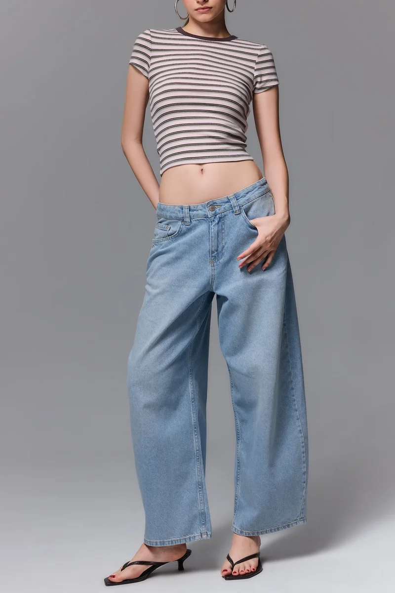 Defacto  Barrel Fit High Waist Jeans for Women | Best Price UAE