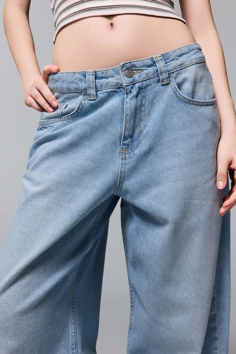 Defacto  Barrel Fit High Waist Jeans for Women | Best Price UAE