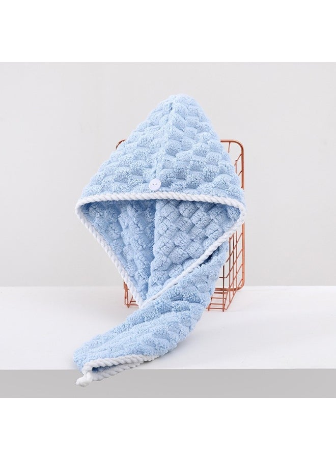 NIBEMINENT Thick Candy Velvet Quick-Dry Hair Drying Cap - Women's Bath Cap 