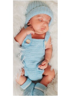 Daddy's Angel Romper, Cap And Shoes Handmade Clothing Set  - Image 3