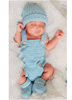 Daddy's Angel Romper, Cap And Shoes Handmade Clothing Set  - Image 4