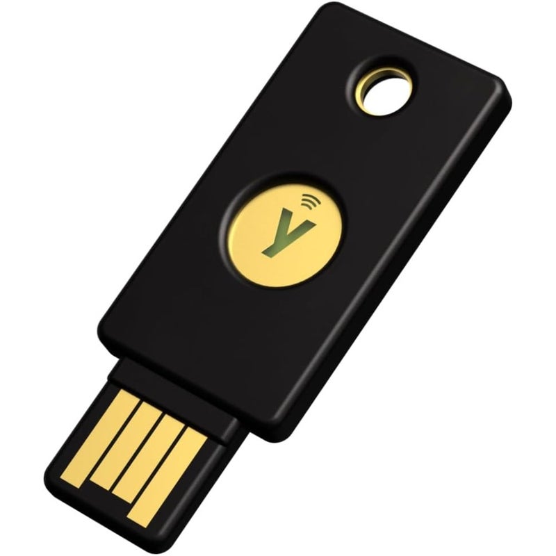 Black - Two-Factor authentication 2FA Security Key, Connect via USB-A or NFC, FIDO U2F/FIDO2 Certified - Image 1