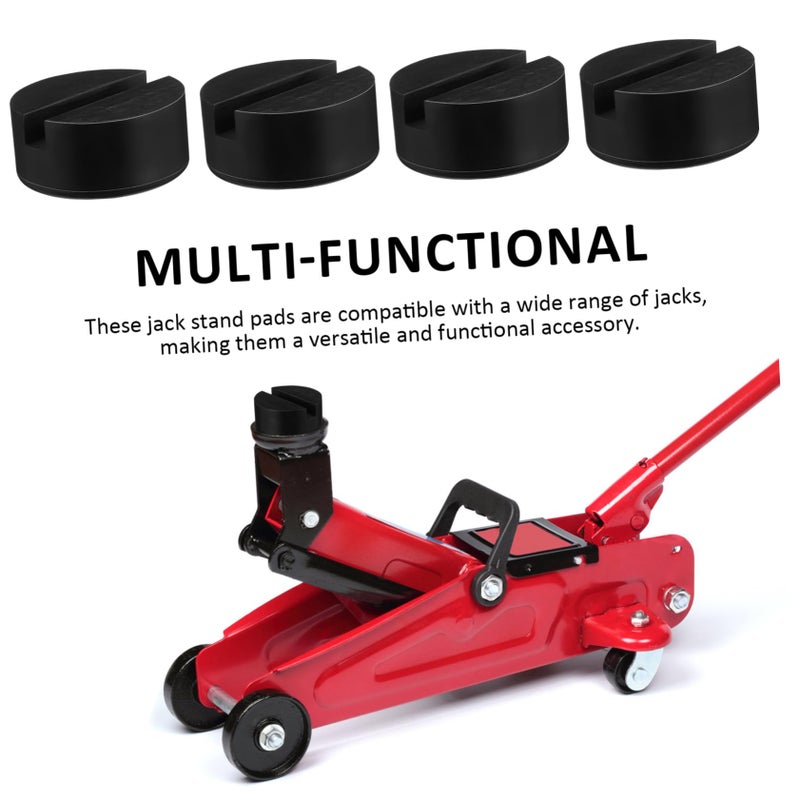 2 Sets Rubber Jack Stand Pads For Car Floor Jack Vehicle RV Accessories 8 Pcs - Image 4