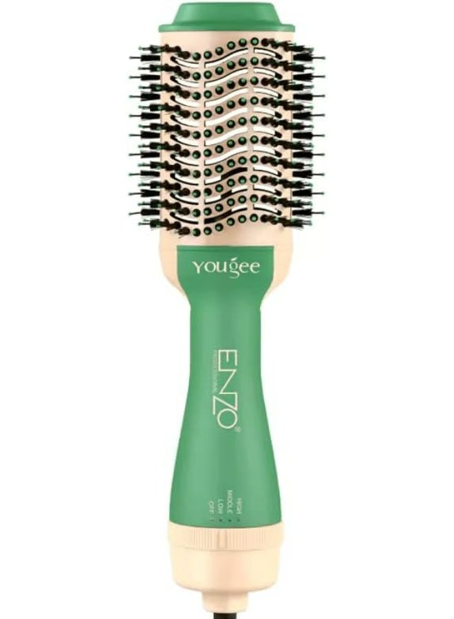 ENZO Professional ENZO EN-6212 Professional One-Step Hair Dryer and Styler - 2-in-1 Volumizing Hot Air Brush with Ionic Technology, Ceramic Coating, Adjustable Heat Settings, and Ergonomic Design - Intl Version - Image 3