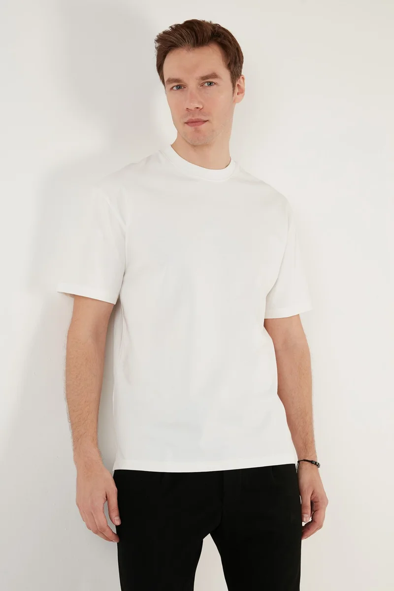 Buratti Cotton Relaxed Fit Crew Neck T Shirt Men's T Shirt 5905446