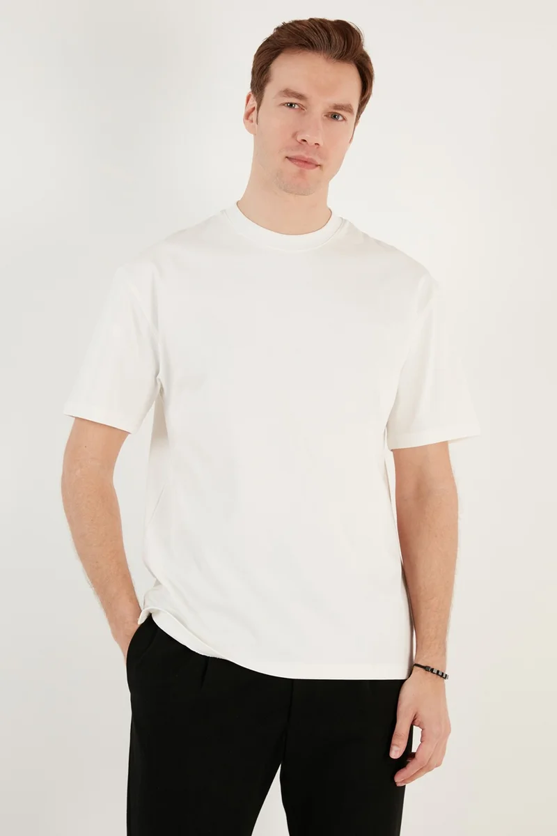 Buratti Cotton Relaxed Fit Crew Neck T Shirt Men's T Shirt 5905446