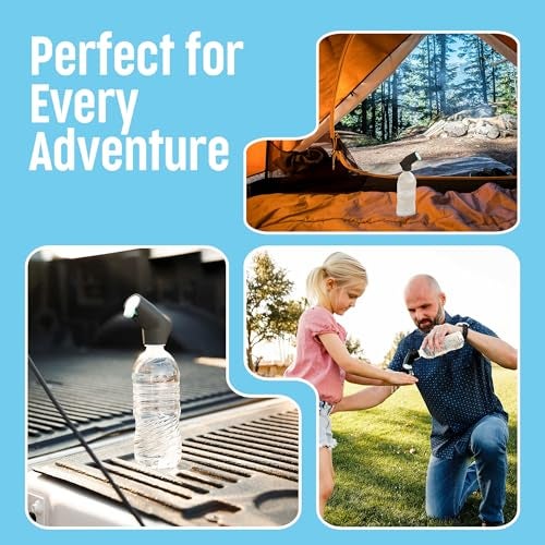 Suds2Go Refillable Caps, 2 Pack - Universal Fit Turns Most Disposable Water Bottles Into A Hand Washing Station - Includes Refillable Soap Reservoir - Conveniently Sized to Take on The Go - Black - Image 4