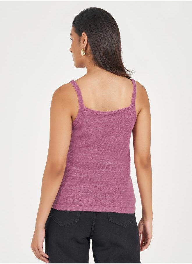 Styli Flat Knit Cami Top  - Image 4