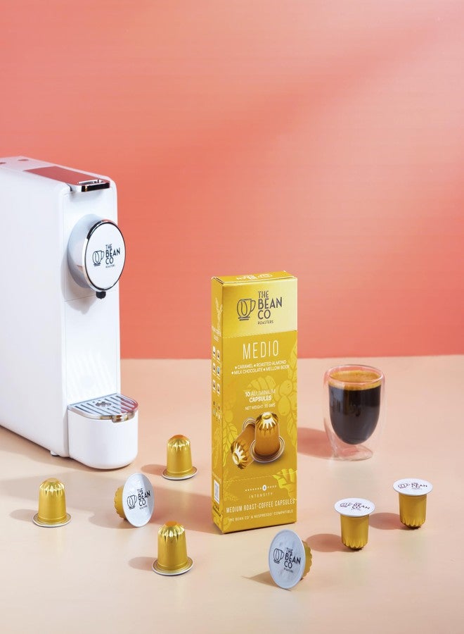 THE BEAN CO كبسولات قهوة ألومنيوم متوسطة الحجم من ذا بين كو روستر | 10 كبسولات - درجة التحميص 8 | تحميص متوسط | قهوة أرابيكا 100% - تشيكماغالور | كبسولات قهوة سويسرية الصنع | متوافقة مع نسبريسو - Image 3