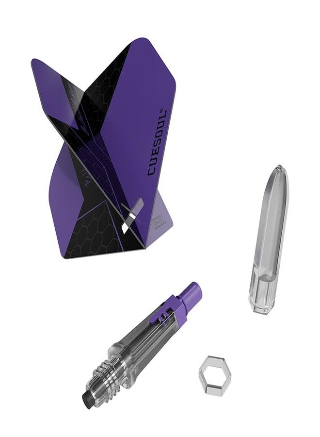 CUESOUL Koff Carbon Dart Shaft abalck Size2 with Replacement Shaft End Big Standard Dart Flights - Image 5
