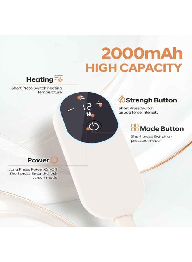 Head Massager, Electric Scalp Massage with 3 Heat Modes, Rechargeable Head and Eye Massager with 6 Zone Massage for Stress Relief, Headaches, Fatigue, Head Messenger for Rest & Relaxation - Image 2