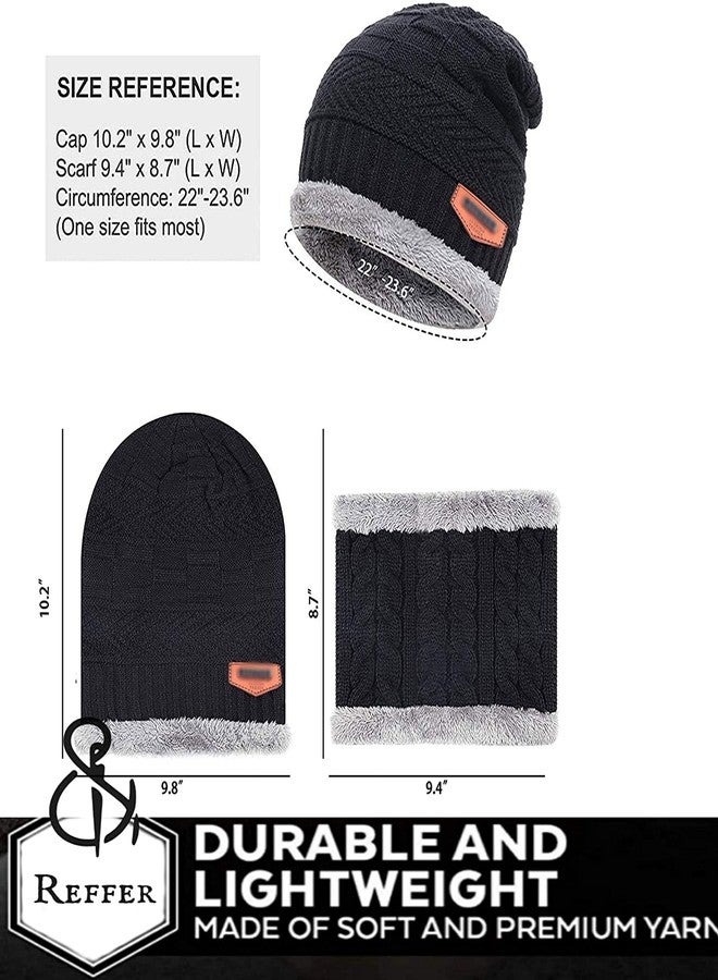 NESVIB Women's Snow Proof, Inside Fur, Warm Woolen Cap with Neck Muffler/Neck Warmer/Scarf for Winters - Free Size, Pack of 2 (Black) - Image 5