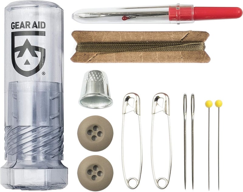 Gear Aid Outdoor Sewing Kit for Gear Repairs - Includes Needles, Safety Pins, Buttons, and Seam Ripper - Image 1