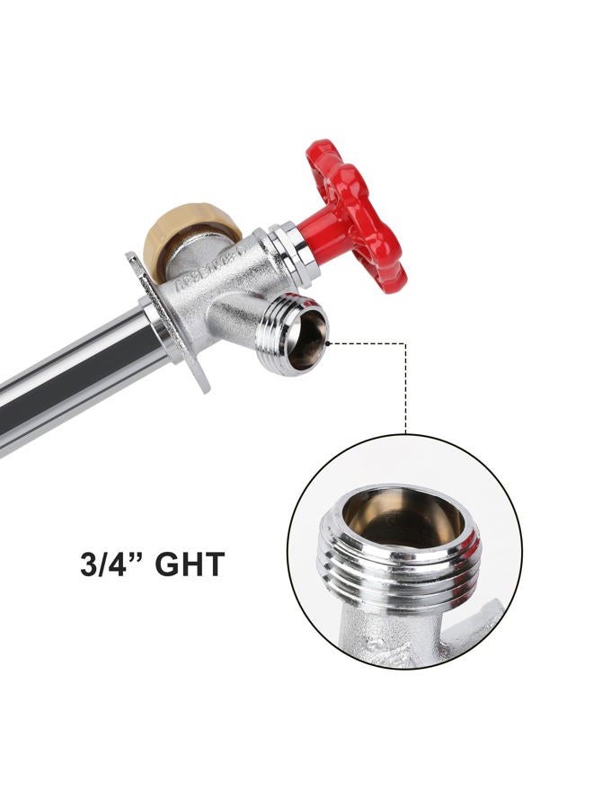 Hromee 12 Inch Frost Free Sillcock, 1/2 Inch Push-to-Connect x 3/4 Inch MHT x 12 Inch Brass Anti-Siphon Frost Free Sillcock Valve Lead-Free - Image 5