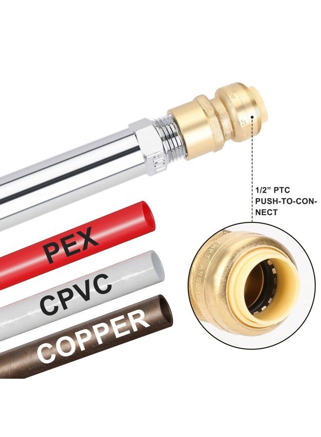 Hromee 12 Inch Frost Free Sillcock, 1/2 Inch Push-to-Connect x 3/4 Inch MHT x 12 Inch Brass Anti-Siphon Frost Free Sillcock Valve Lead-Free - Image 4