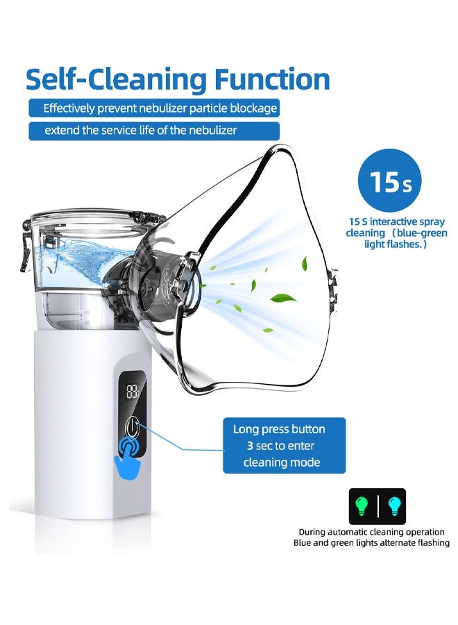 Super ZYouth Portable Nebulizer - Ultrasonic Mesh Nebulizer Cool Mist Steam Inhaler for Moisture, USB-C Operated Mini Nebulizer Machine for Home Office Travel Use Unisex - Image 2