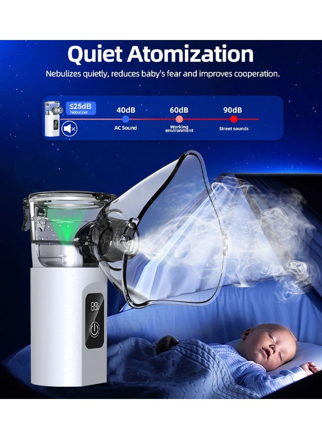 Super ZYouth Portable Nebulizer - Ultrasonic Mesh Nebulizer Cool Mist Steam Inhaler for Moisture, USB-C Operated Mini Nebulizer Machine for Home Office Travel Use Unisex - Image 5