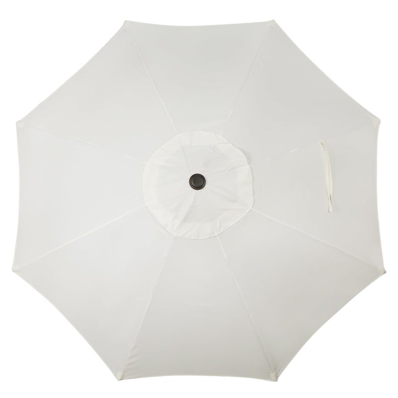 Blissun 9' Outdoor Patio Umbrella, Outdoor Table Umbrella, Yard Umbrella, Market Umbrella with 8 Sturdy Ribs, Push Button Tilt and Crank (Creamy White) - Image 3