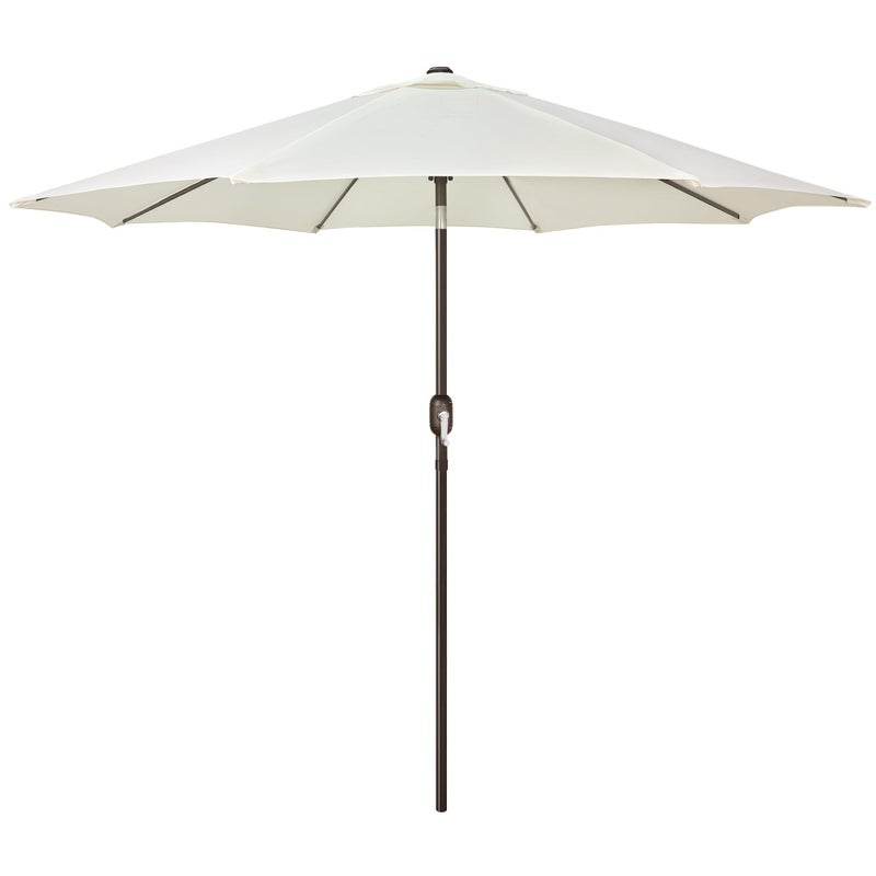 Blissun 9' Outdoor Patio Umbrella, Outdoor Table Umbrella, Yard Umbrella, Market Umbrella with 8 Sturdy Ribs, Push Button Tilt and Crank (Creamy White) - Image 1