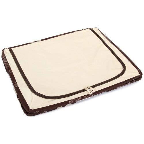 Inditradition Multipurpose Foldable Storage Boxes for Clothes Wardrobe Organizers Oxford Fabric Brown 66 Liter Pack of 1 - Image 3