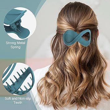 EEEKit French Hair Clip 5PCS Curved Thick Fine Long Hair Strong Grips Claws Barrettes for Women Girls Hairstyling - Image 3