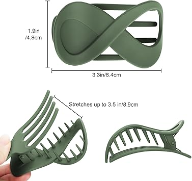 EEEKit French Hair Clip 5PCS Curved Thick Fine Long Hair Strong Grips Claws Barrettes for Women Girls Hairstyling - Image 2