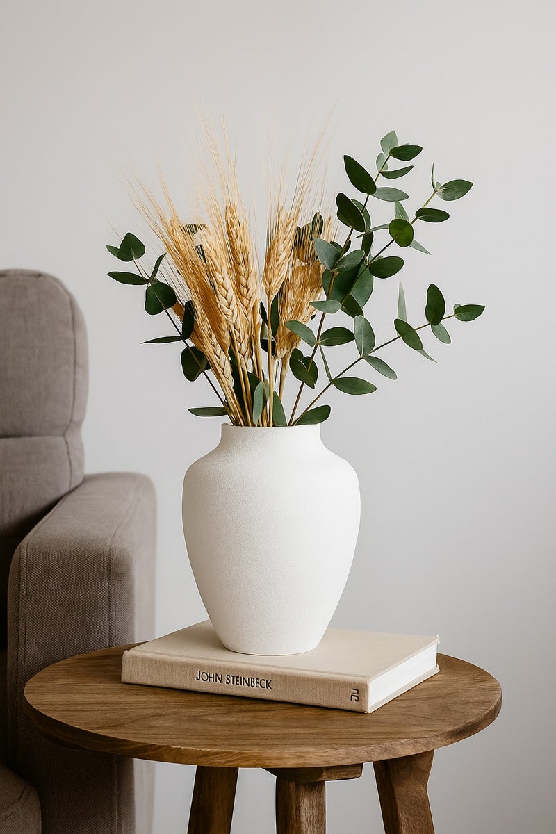 أخوة ثلاثي الأبعاد مزهرية "نسيج الهدوء" بملمس أجعد ولمسة طبيعية أنيقة - Image 1