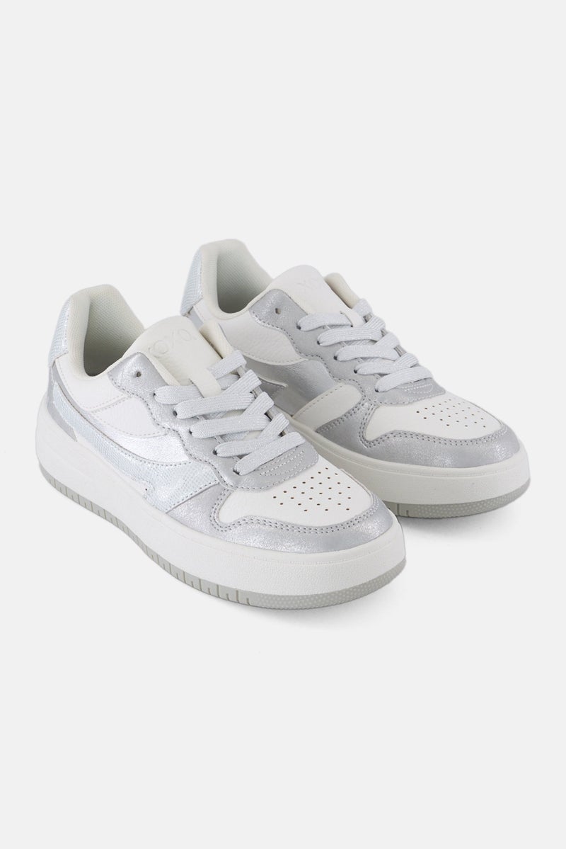 XOXO Women Lace Up Casual Shoes, Multicolor - Image 1