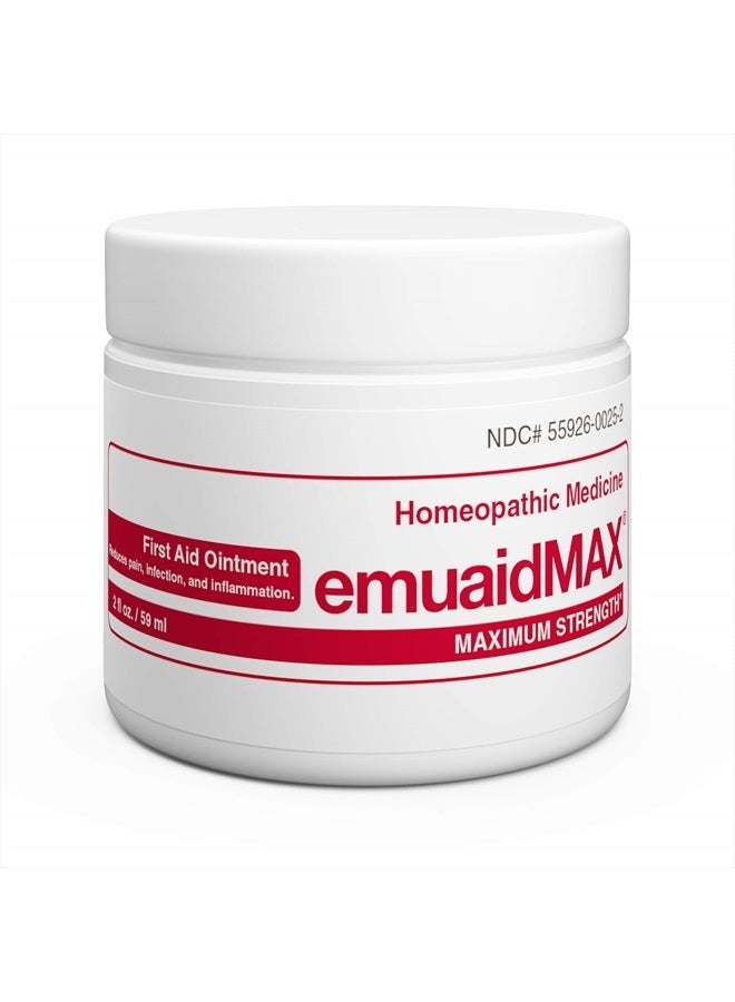 Emuaid EMUAIDMAX Ointment 2oz - Eczema Cream. Maximum Strength Treatment. Use Max Strength for Athletes Foot, Psoriasis, Jock Itch, Anti Itch, Rash and Skin Yeast Infection. - Image 1