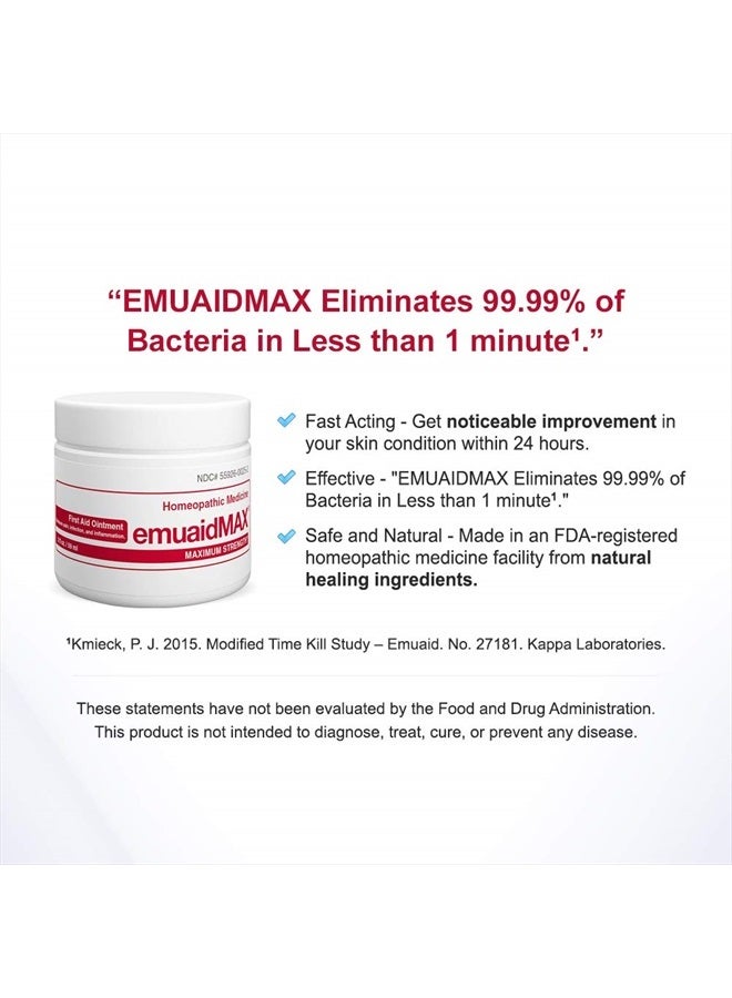 Emuaid EMUAIDMAX Ointment 2oz - Eczema Cream. Maximum Strength Treatment. Use Max Strength for Athletes Foot, Psoriasis, Jock Itch, Anti Itch, Rash and Skin Yeast Infection. - Image 4