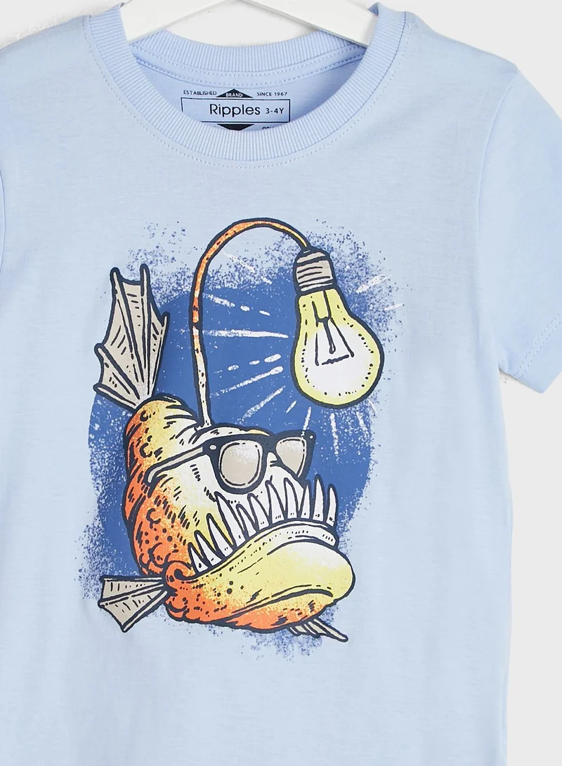 Ripples Graphic Print T-Shirt