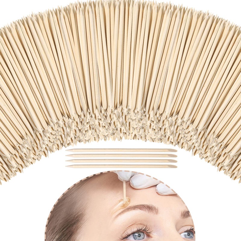 Demissle Hair Removal Waxing Sticks 800 Pack Wooden Wax Applicator Sticks for Eyebrow Lip Nose Facial Hair Waxing Smooth Skin Use Includes 8 Bags of 100 Pieces Each