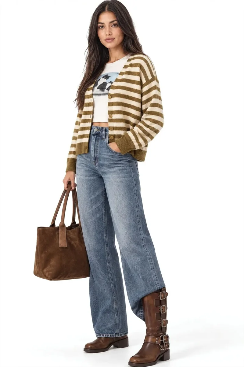 ميكسراي MIXRAY Cotton Blend Cardigan